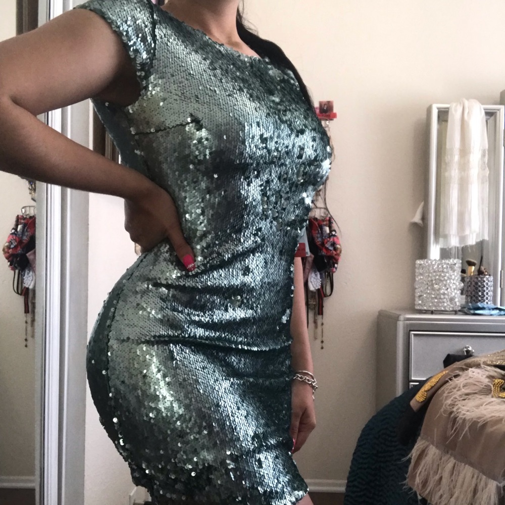 Sequent Aqua dress Zara